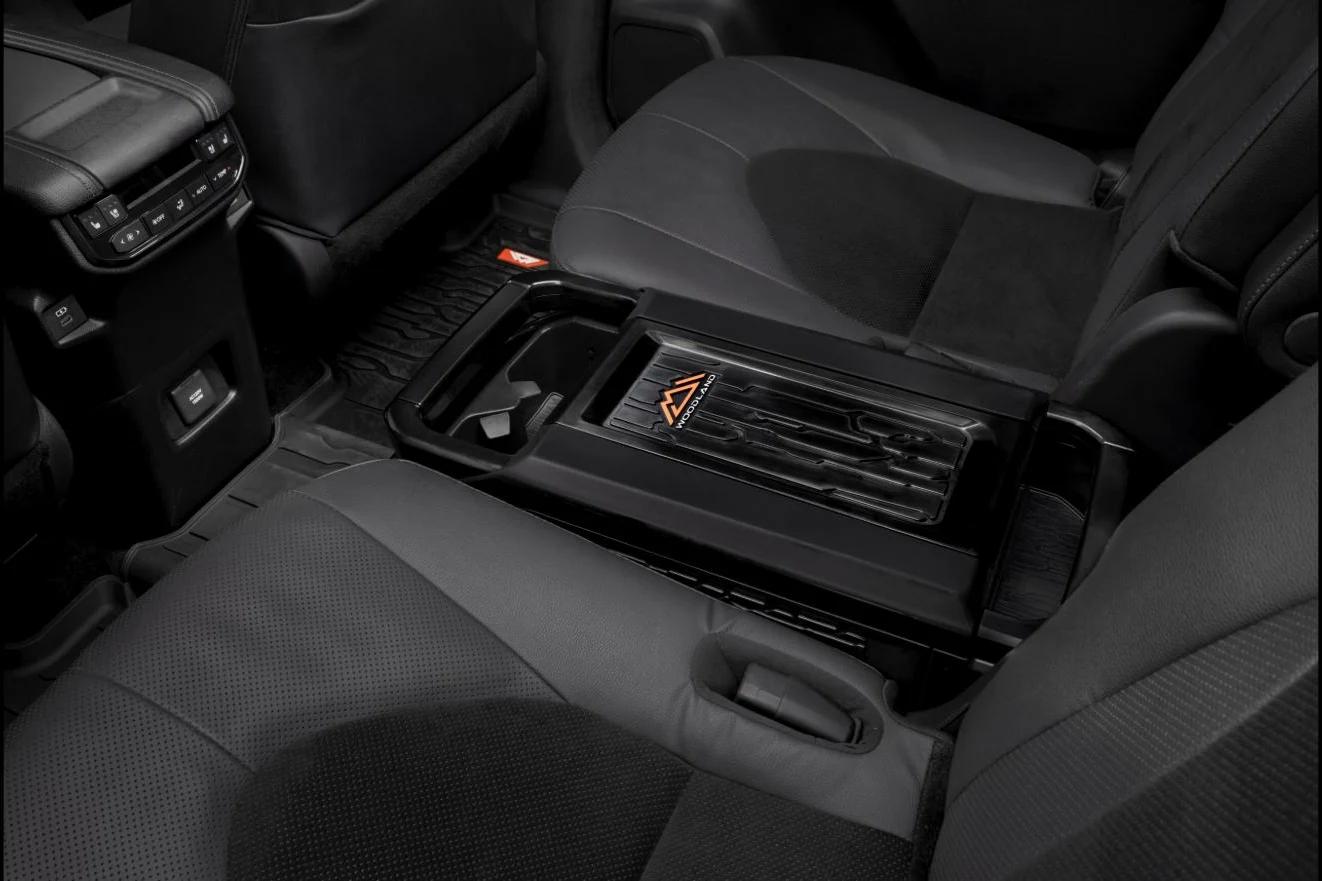 Removable second-row console cooler in the 2027 Toyota Grand Highlander Woodland Edition