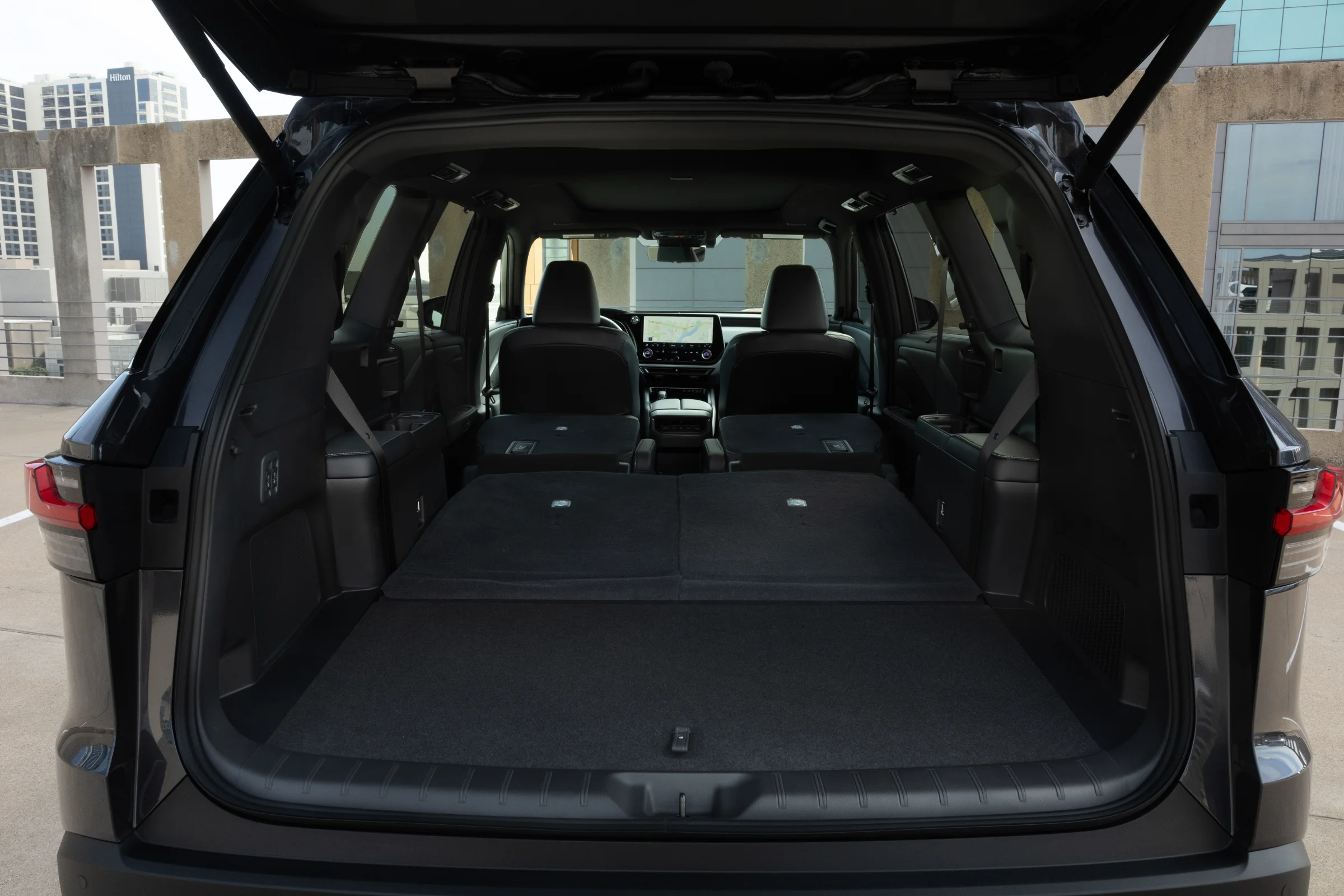Cargo area behind the third row of the 2027 Lexus TX