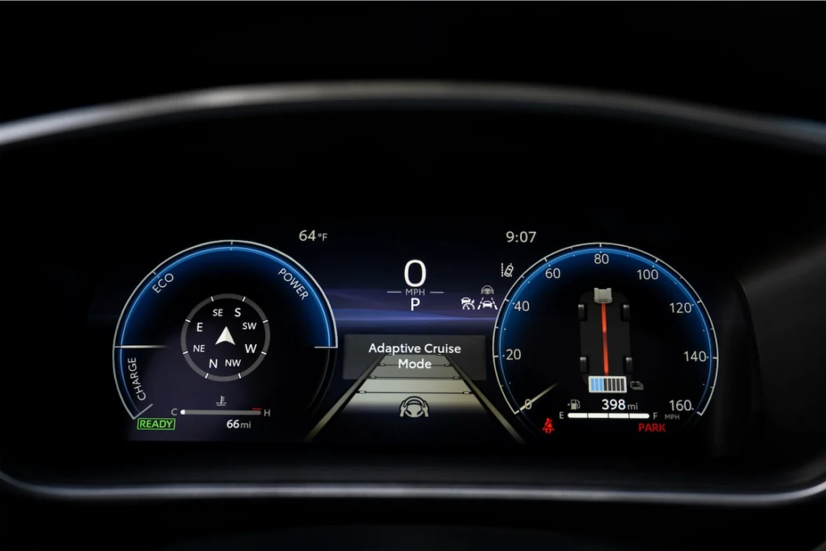 12.3-inch digital gauge cluster in the hybrid XSE