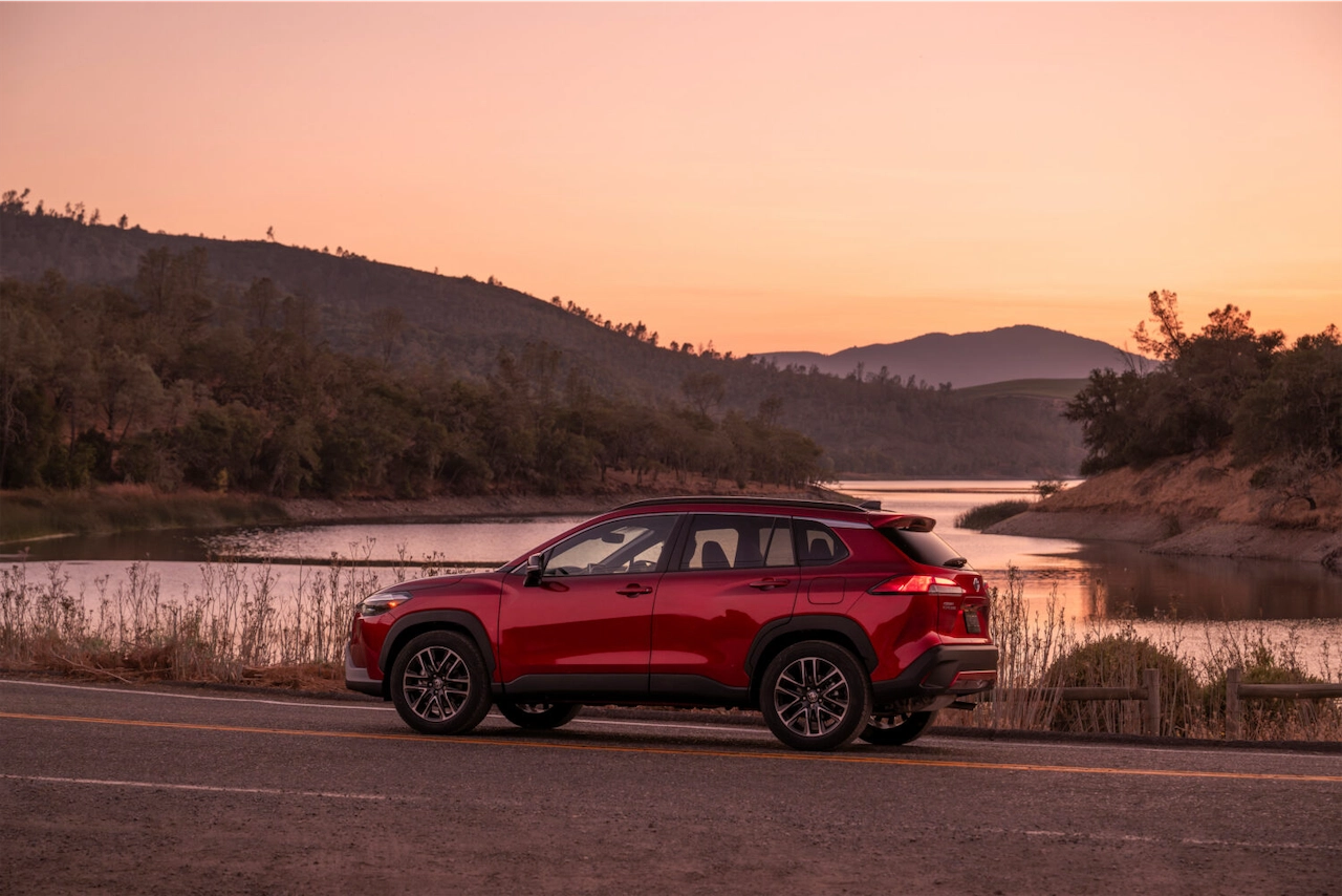 2027 Toyota Corolla Cross XLE at sunset