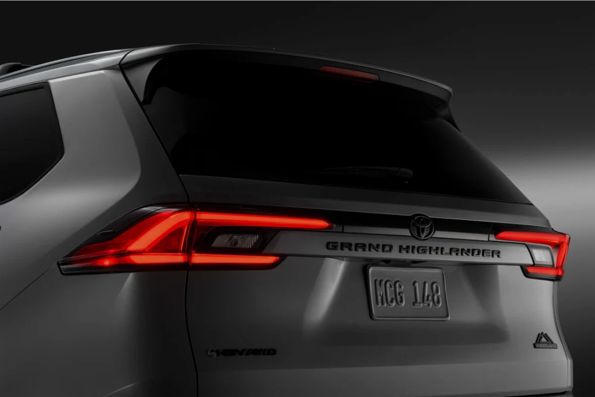 Taillights lit up in a dark studio