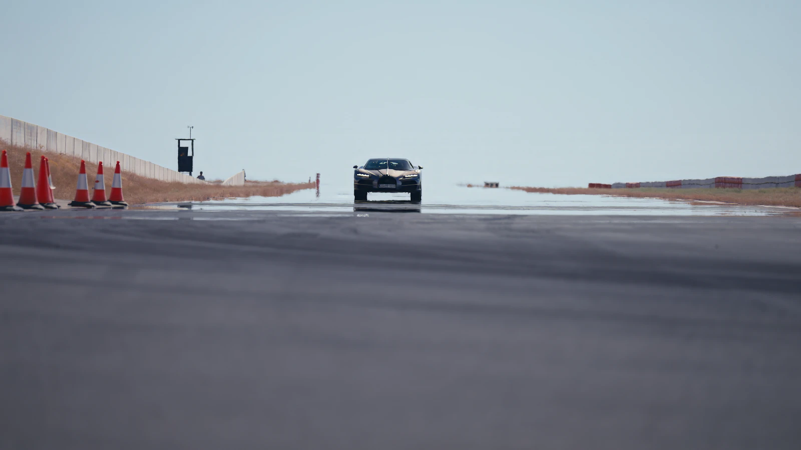 Bugatti Tourbillon approaching on the Seville racetrack straight