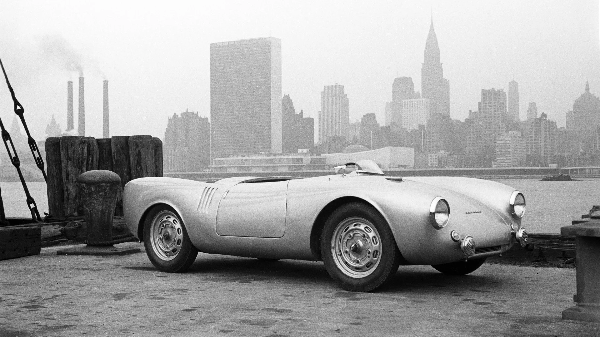 Porsche 550 Spyder in New York City in 1953