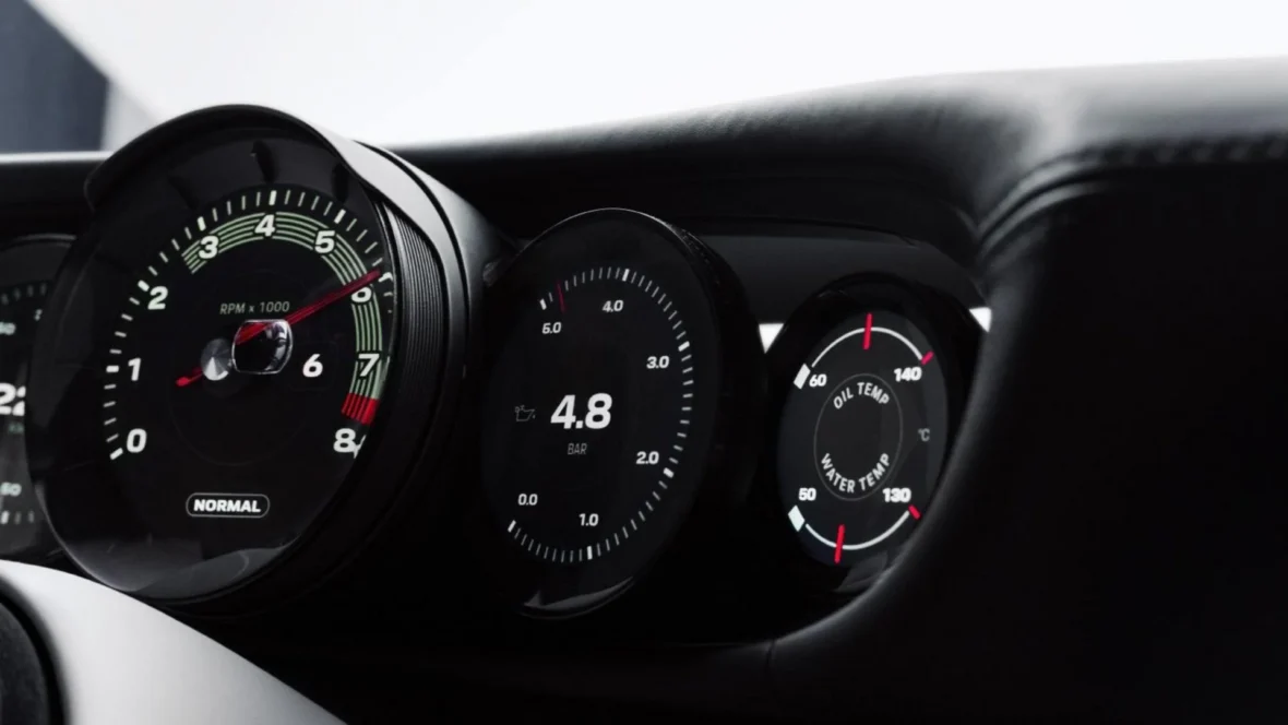 Porsche Mission S round gauges