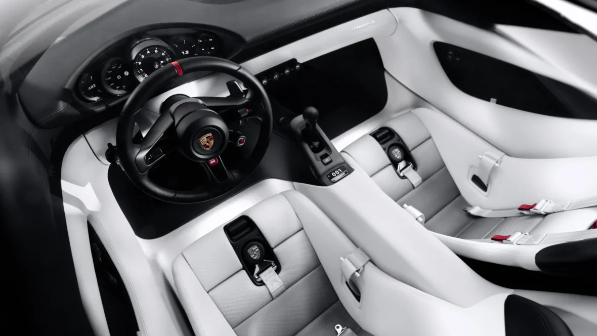 Porsche Mission S cockpit and steering wheel