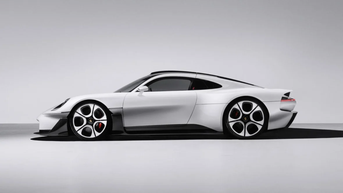 Side profile of the Porsche Mission S mid-engine vision model