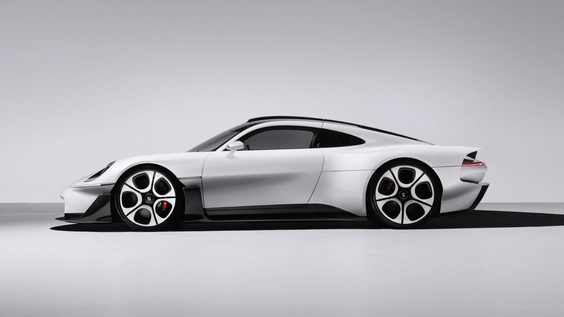 Side profile of the Porsche Mission S mid-engine vision model