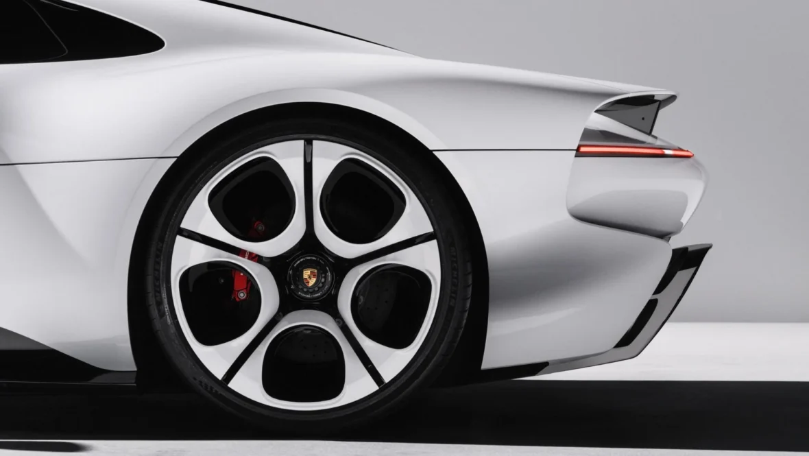 Porsche Mission S rear wheel and integrated wing