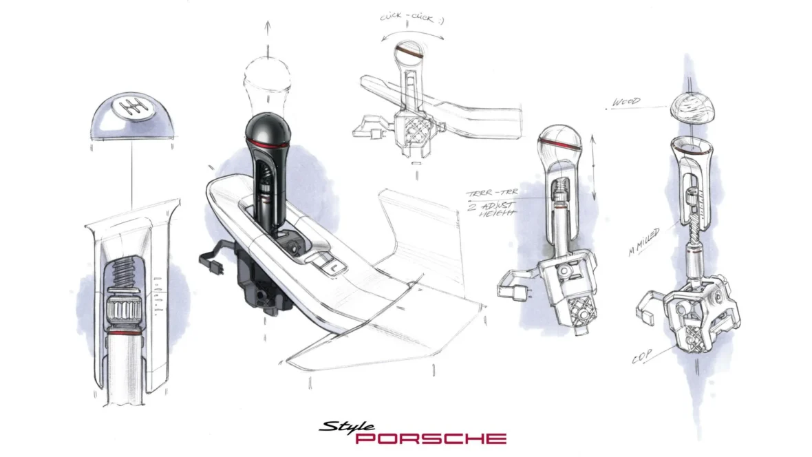 Porsche Mission S design drawing