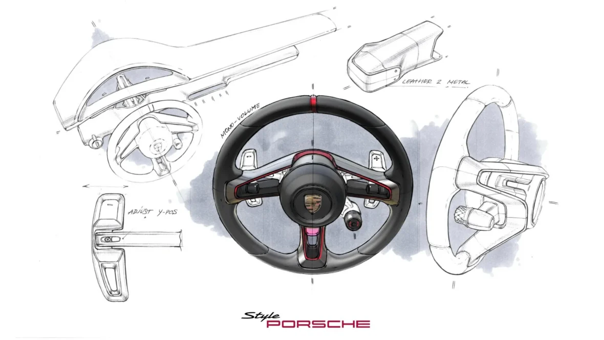 Porsche Mission S design drawing