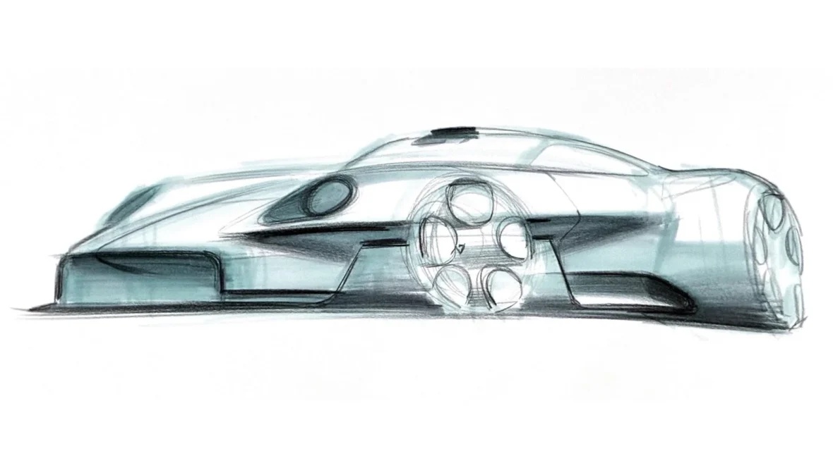 Porsche Mission S design drawing
