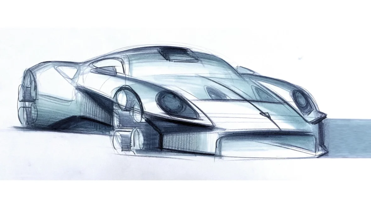 Porsche Mission S design drawing