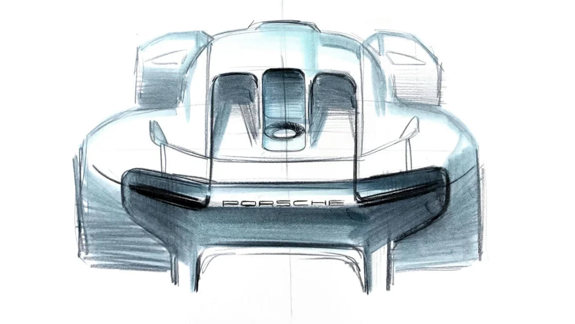 Porsche Mission S design drawing