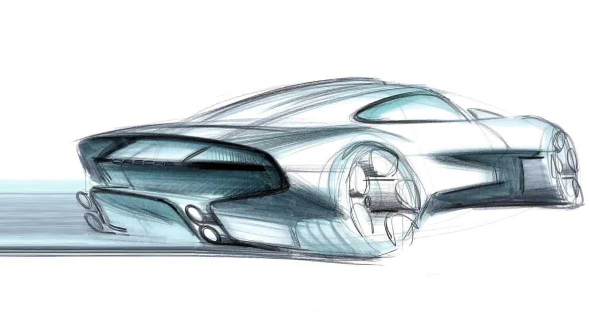 Porsche Mission S design drawing