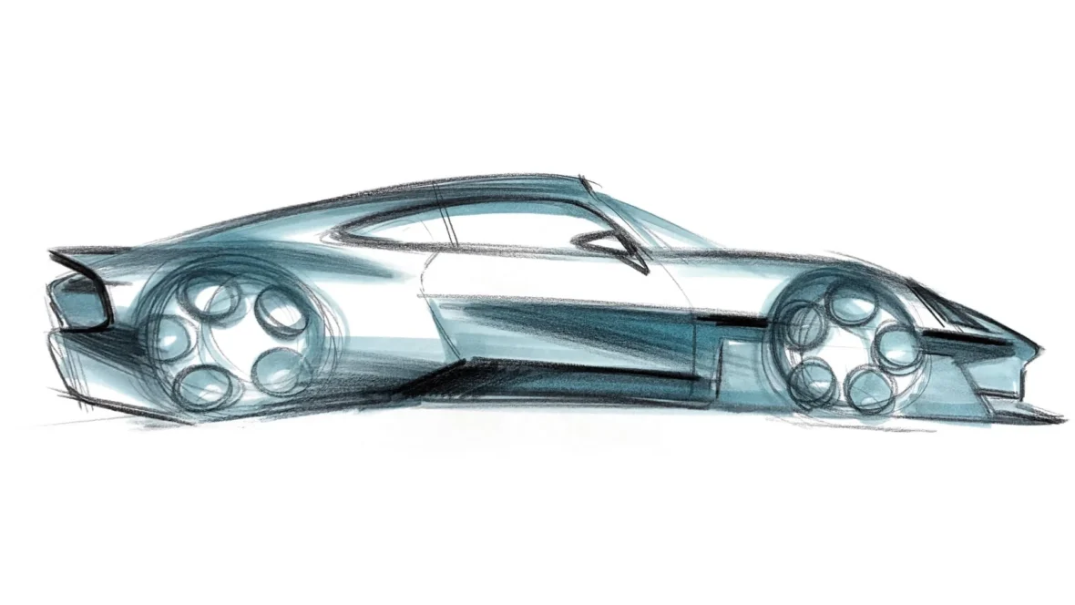 Porsche Mission S design drawing