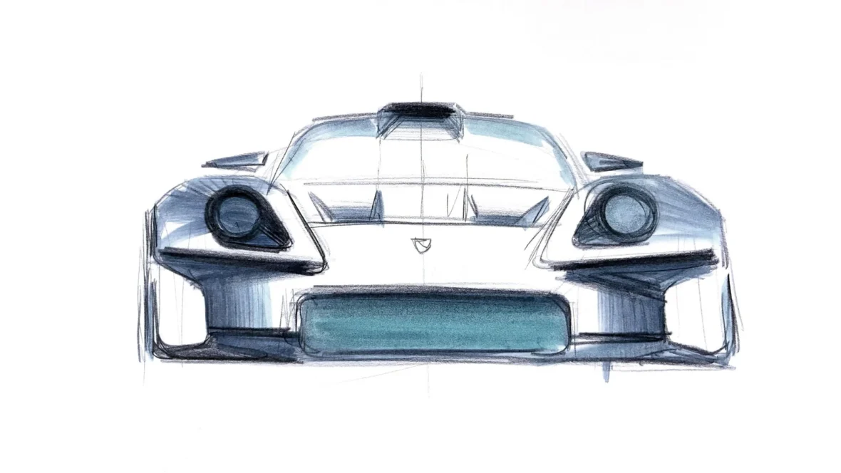 Porsche Mission S design drawing