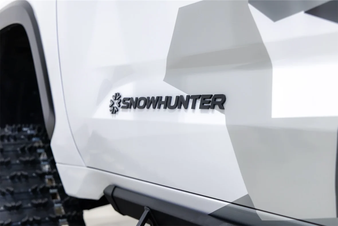 Tundra pickup concept on white snow tracks