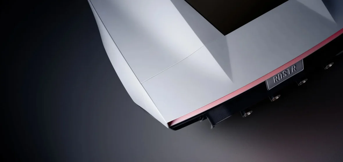 Overhead rear view of the new Tesla Roadster