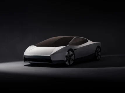 Side three-quarter view of the new Tesla Roadster