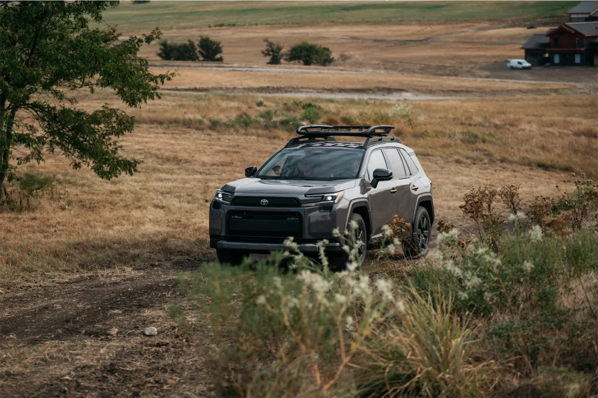 2026 Toyota RAV4 PHEV Woodland parked in tall grass
