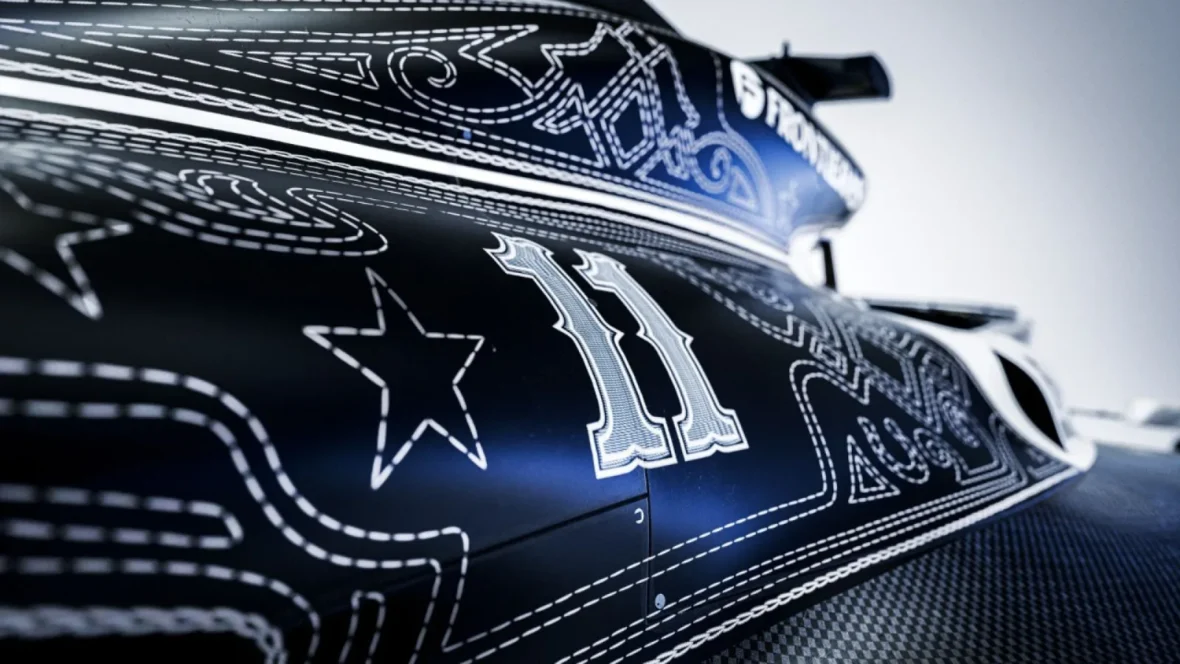 Stitched number 11 on the Cadillac Formula 1 Texas livery