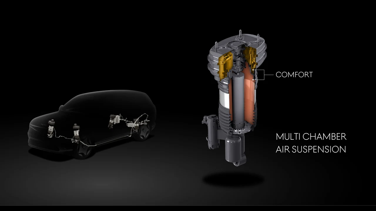 Genesis GV90 multi-chamber air suspension diagram