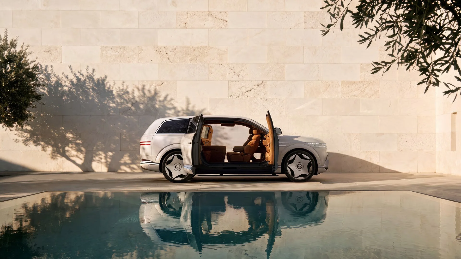 Genesis GV90 Swaps the Start Button for Swivel Seats and a Heated Wood Floor