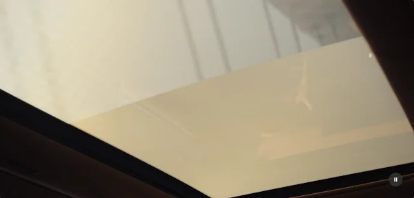 Smart Vision Roof panels seen from inside the cabin